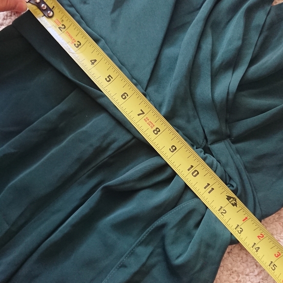 ASTR the Label Side Tie Jumpsuit Green Surplice V-Neck Wrap Style SIZE S - Picture 11 of 13